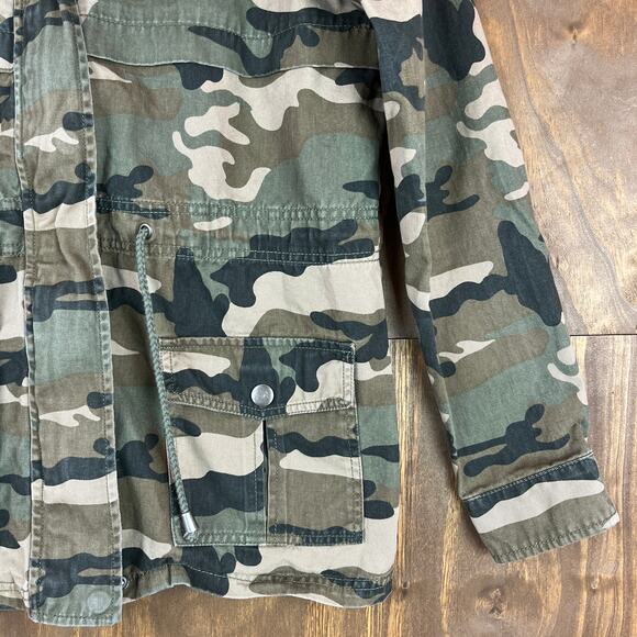 Ci Sono Originals Womens Jacket Green Camouflage Utility 100% Cotton Medium - Picture 5 of 13